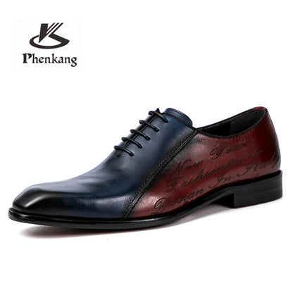 Men Goodyear Welted Shoes Mens Designer Brand Platform Brogues Dress Genuine