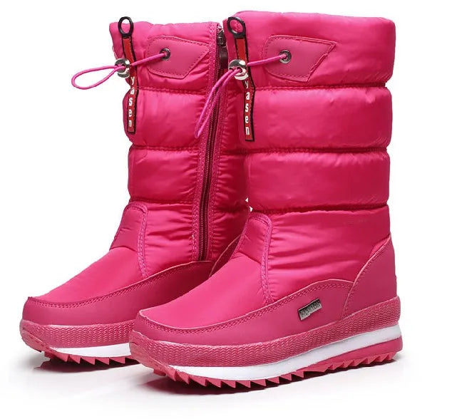 Women Snow Boots Winter Female Boots Thick Plush Waterproof Non-Slip Thigh