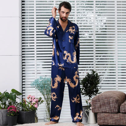 Couple  Satin Pajamas Pyjamas  Long Sleeve, allows comfy nights with partener