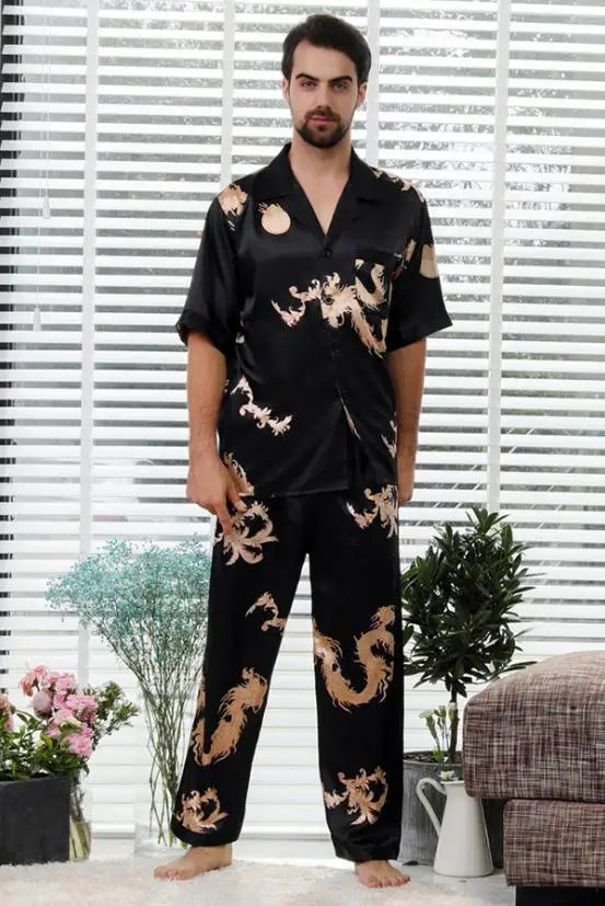 Couple  Satin Pajamas Pyjamas  Long Sleeve, allows comfy nights with partener