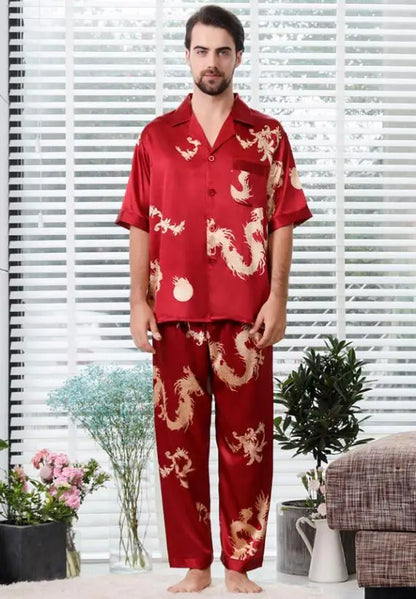 Couple  Satin Pajamas Pyjamas  Long Sleeve, allows comfy nights with partener