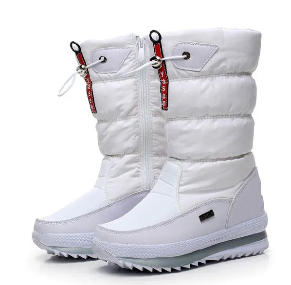 Women Snow Boots Winter Female Boots Thick Plush Waterproof Non-Slip Thigh