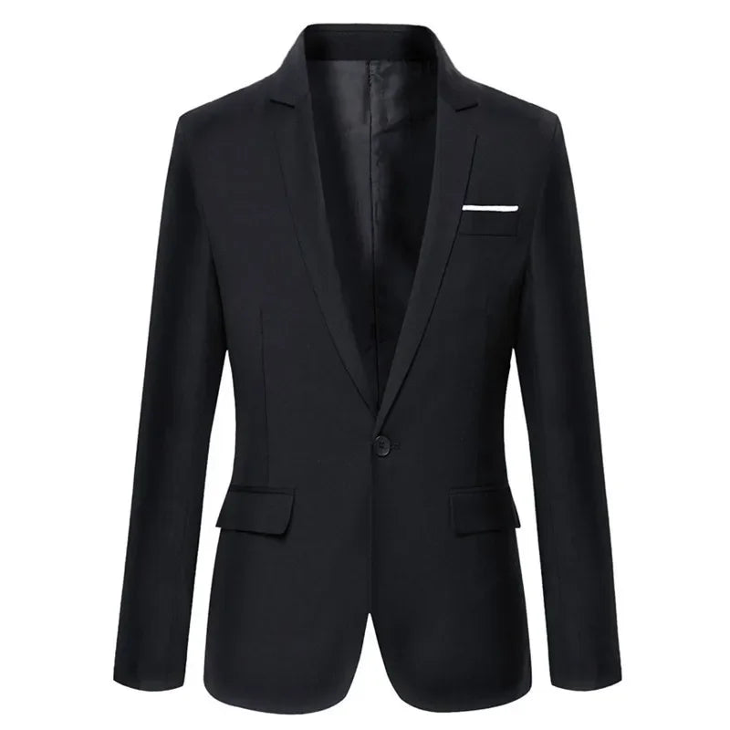 Blue Men Blazers Work Office 2024 Men Tuxedos for Formal Occasions Pockets