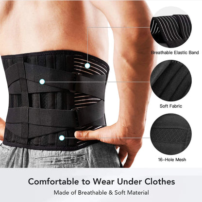 Breathable Waist Braces Back Support Belt  Anti-Skid Lumbar Support belt